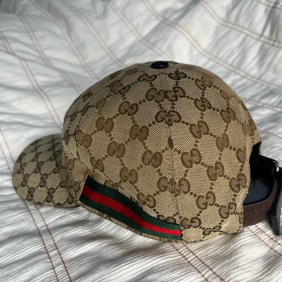 Original GG canvas baseball hat with Web - Picture 3 of 4